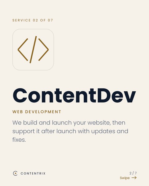 Contentrix slide: ContentDev: Web development