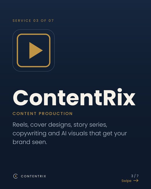 Contentrix slide: ContentRix: Content production