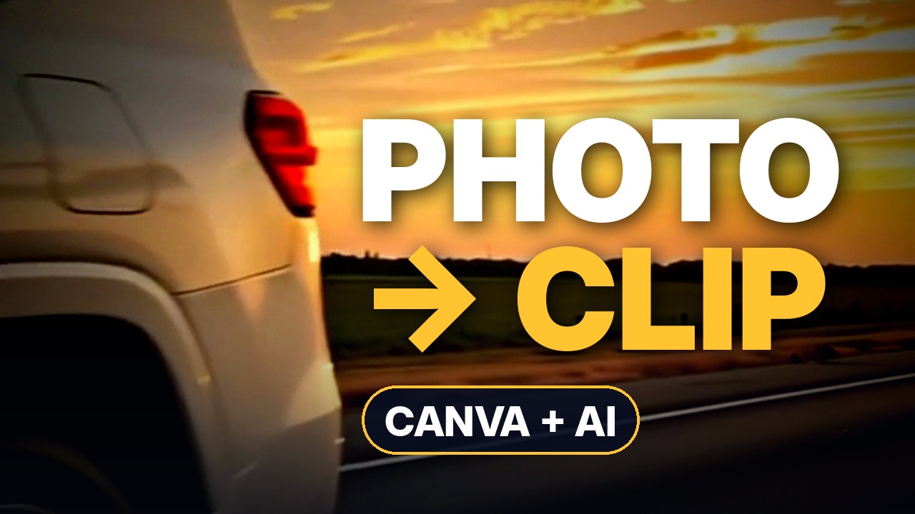 Thumbnail: Photo to Clip, Canva plus AI